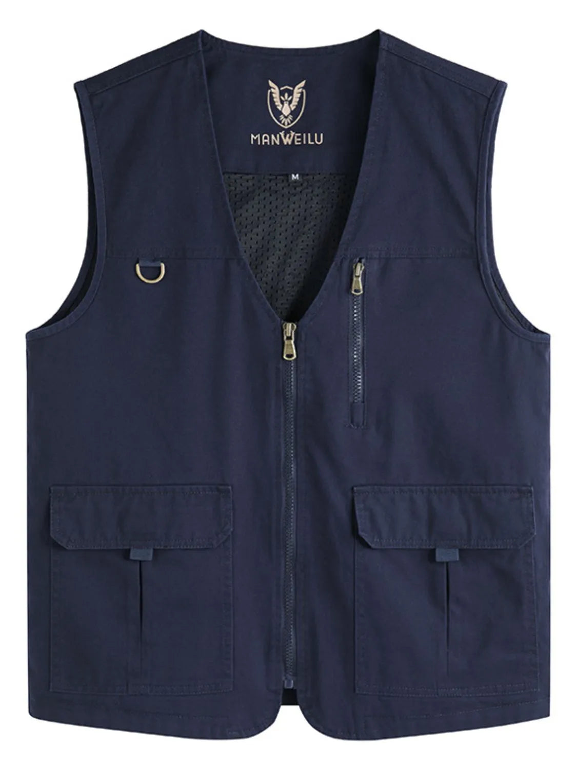 Men's Plus Size Zip Up V-Neck Vest - Premium from Trendsi - Just $44.62! Shop now at Handbags Specialist Headquarter
