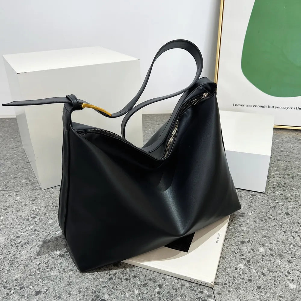 Adjustable Strap PU Leather Handbag - Premium Tote Bag from Trendsi - Just $39.99! Shop now at Handbags Specialist Headquarter