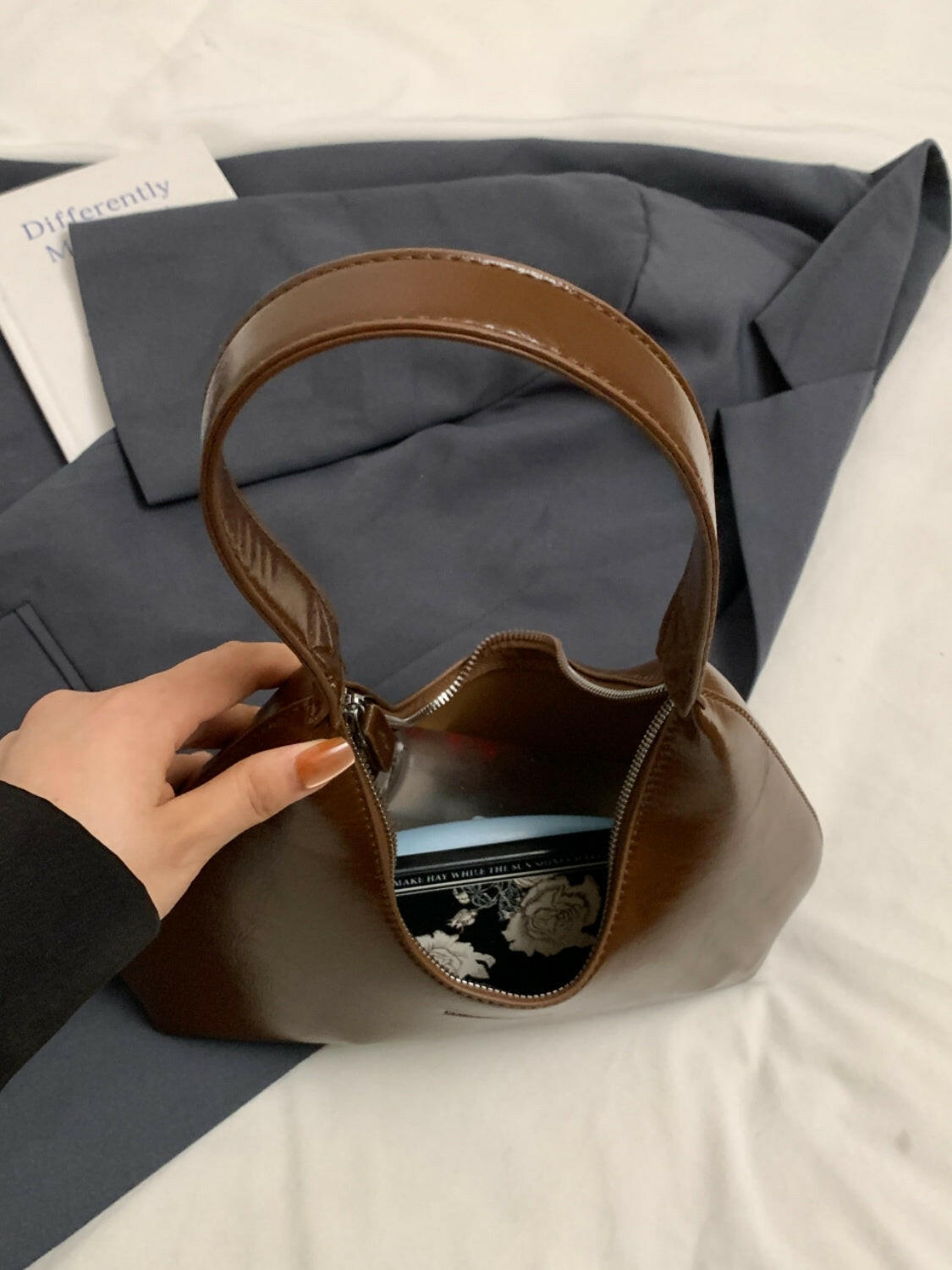 PU Leather Shoulder Bag.