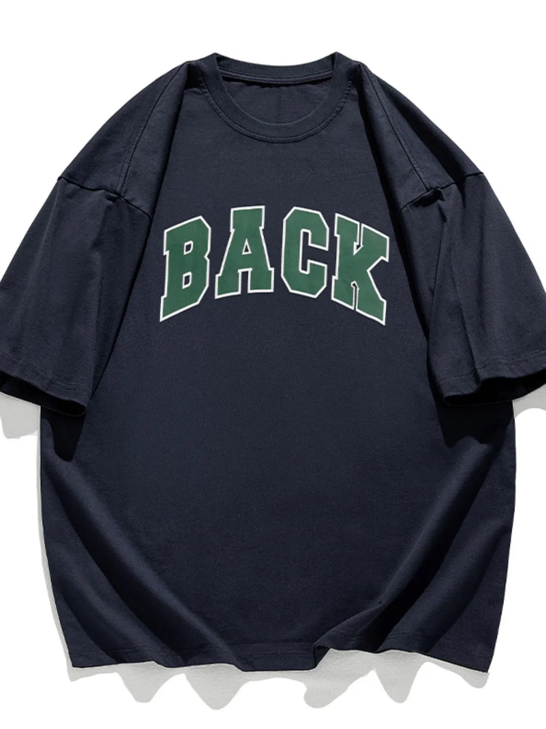 Men's Plus Size Letter Round Neck Half Sleeve T-Shirt - Premium Men's T Shirt from Trendsi - Just $28.76! Shop now at Handbags Specialist Headquarter