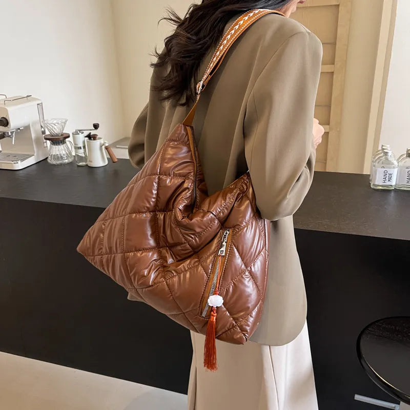 Quilted Nylon Travel Bag - Premium travel-bag from Trendsi - Just $39.99! Shop now at Handbags Specialist Headquarter