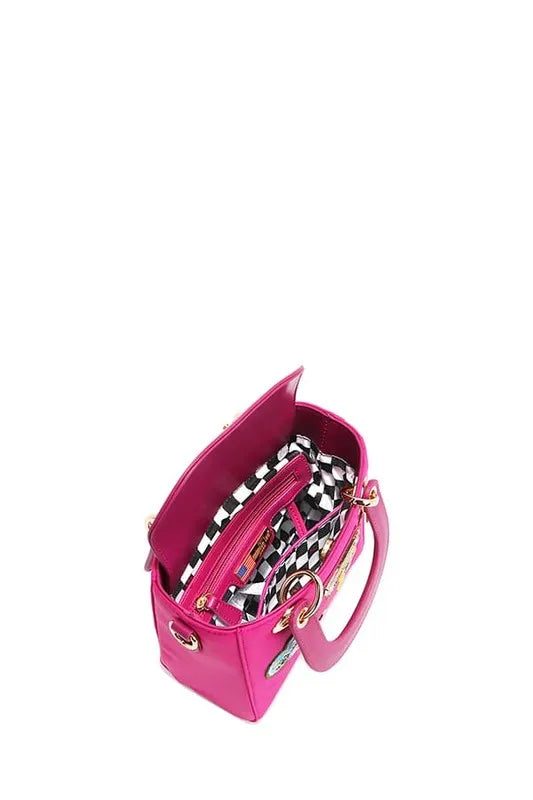 Nicole Lee USA Color Patch Handbag with Top Handle - Premium Tote Bag from Trendsi - Just $73.99! Shop now at Handbags Specialist Headquarter