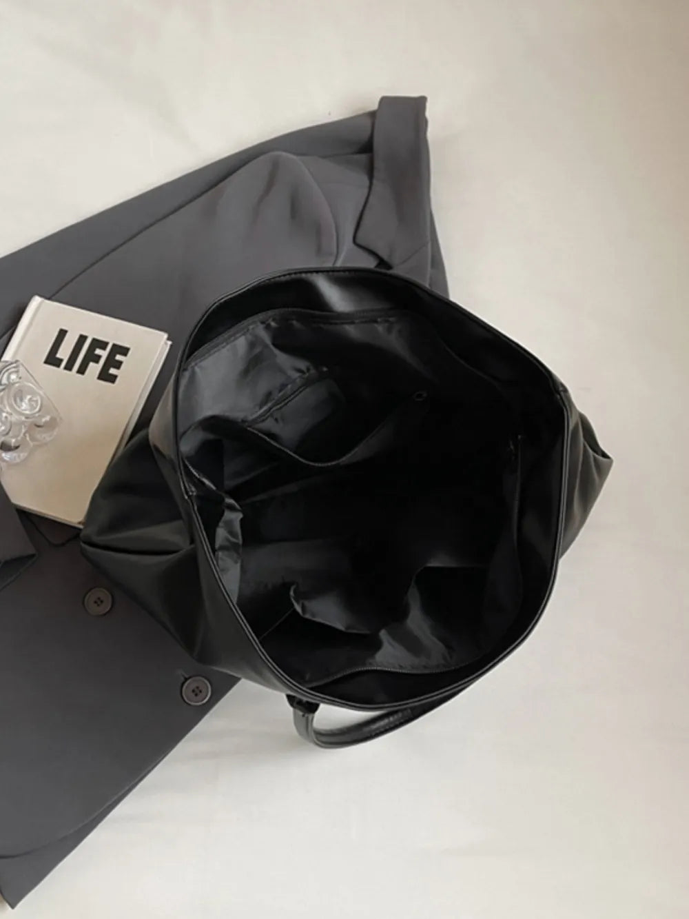 BETTER LIFE PU Leather Tote Bag - Premium Tote Bag from Trendsi - Just $38.99! Shop now at Handbags Specialist Headquarter
