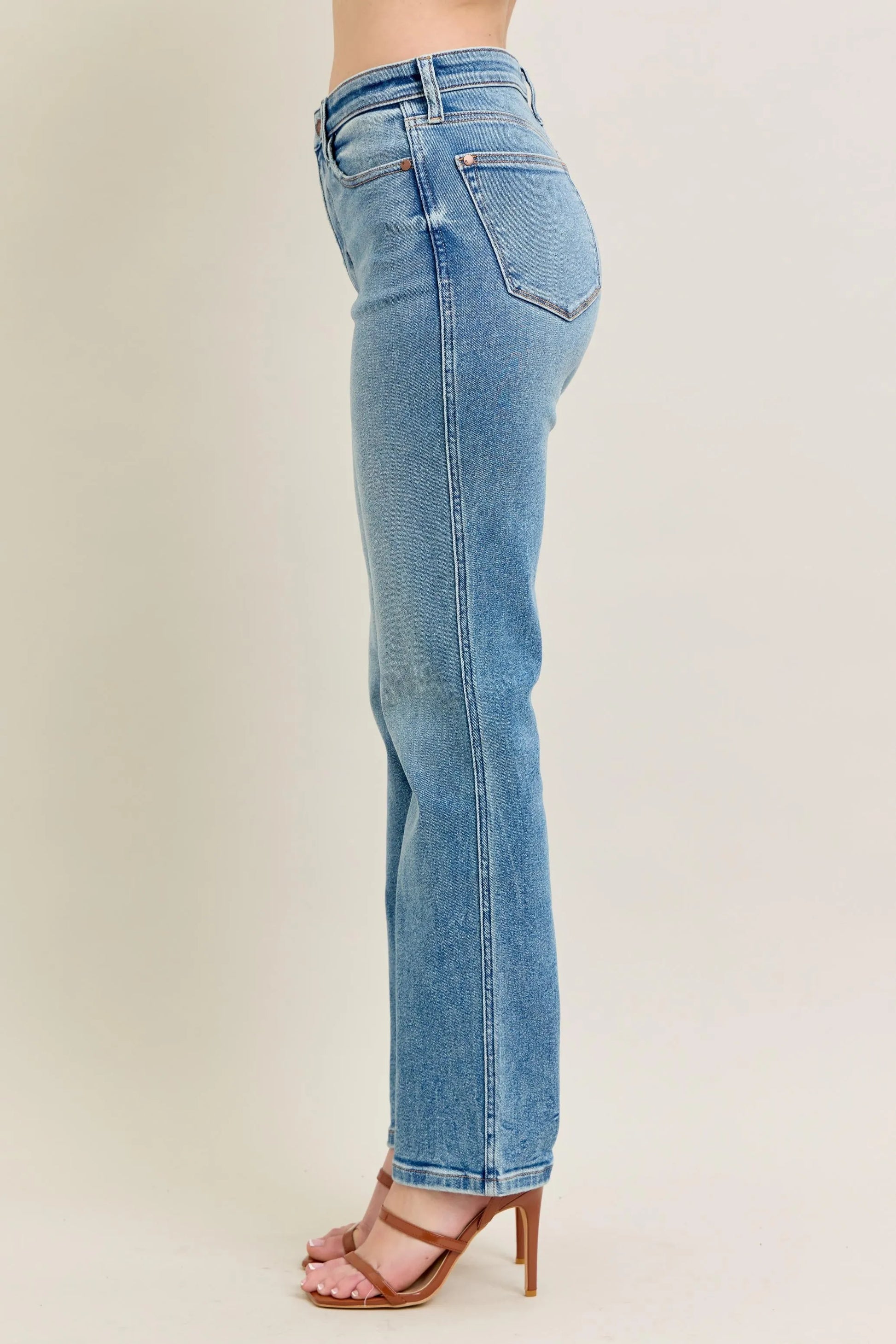 Judy Blue Full Size Hw Vintage Straight Jeans Plus Size - Premium Women / Jeans & Denim from Trendsi - Just $64.99! Shop now at Handbags Specialist Headquarter