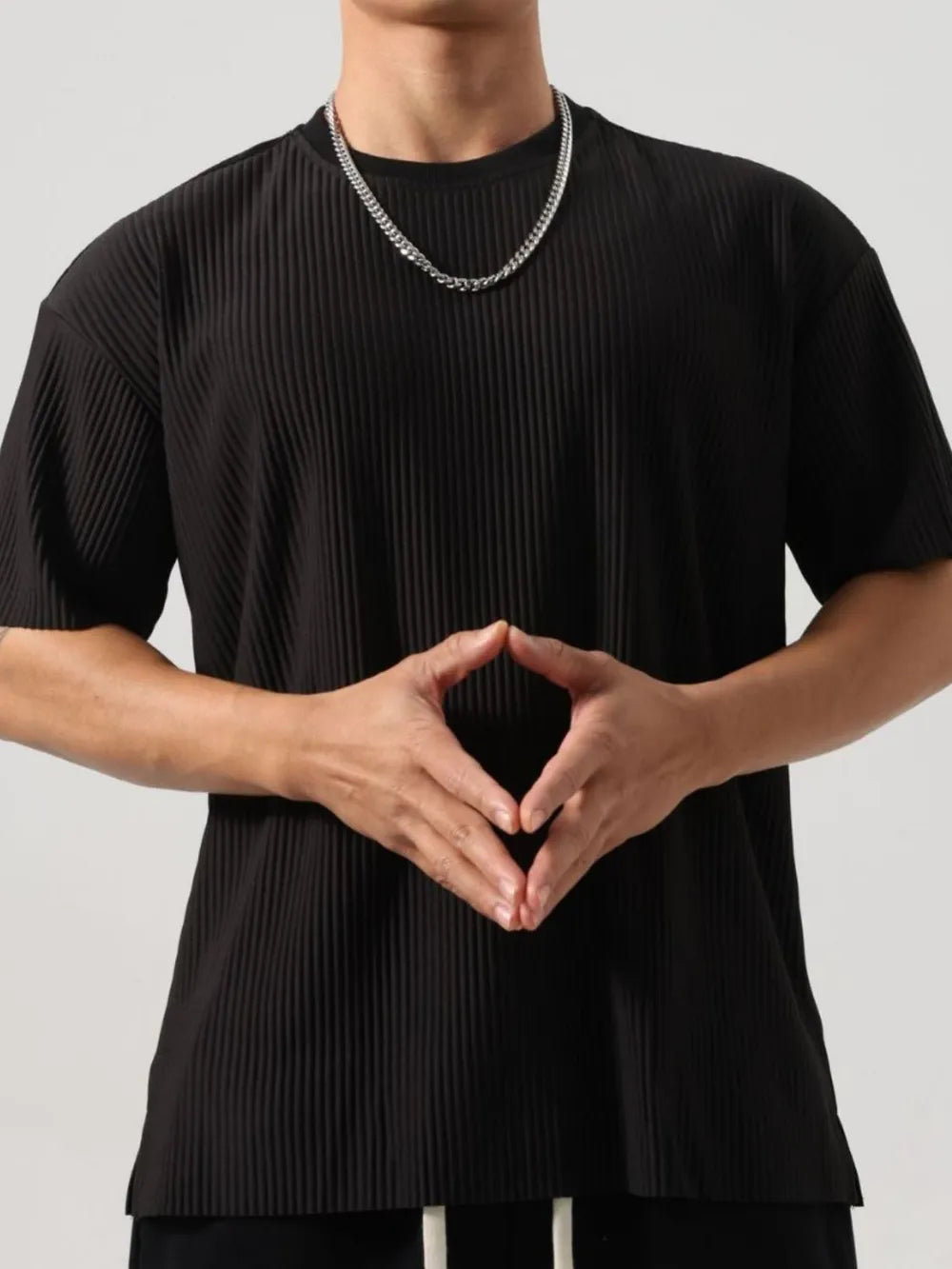 Men's Plus Size Round Neck Half Sleeve T-Shirt - Premium Men's T Shirt from Trendsi - Just $22.76! Shop now at Handbags Specialist Headquarter