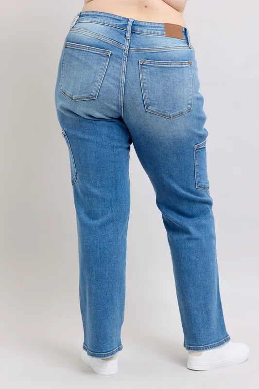 Judy Blue Full Size High Waist 90's Straight Jeans Plus Size - Premium Women / Jeans & Denim from Trendsi - Just $67.99! Shop now at Handbags Specialist Headquarter