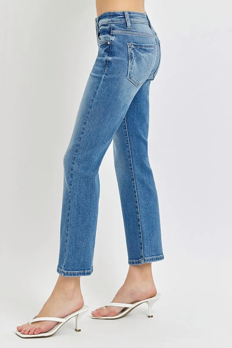 RISEN Full Size Low Rise Crop Flare Jeans Plus Size - Premium Women / Jeans & Denim from Trendsi - Just $64.99! Shop now at Handbags Specialist Headquarter