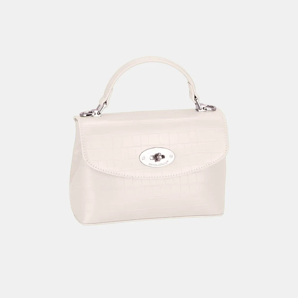 David Jones Texture PU Leather Handbag - Premium Tote Bag from Trendsi - Just $40.99! Shop now at Handbags Specialist Headquarter