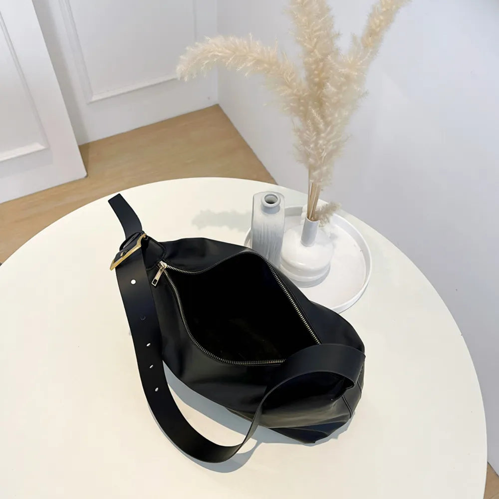 Adjustable Strap PU Leather Handbag - Premium Tote Bag from Trendsi - Just $39.99! Shop now at Handbags Specialist Headquarter