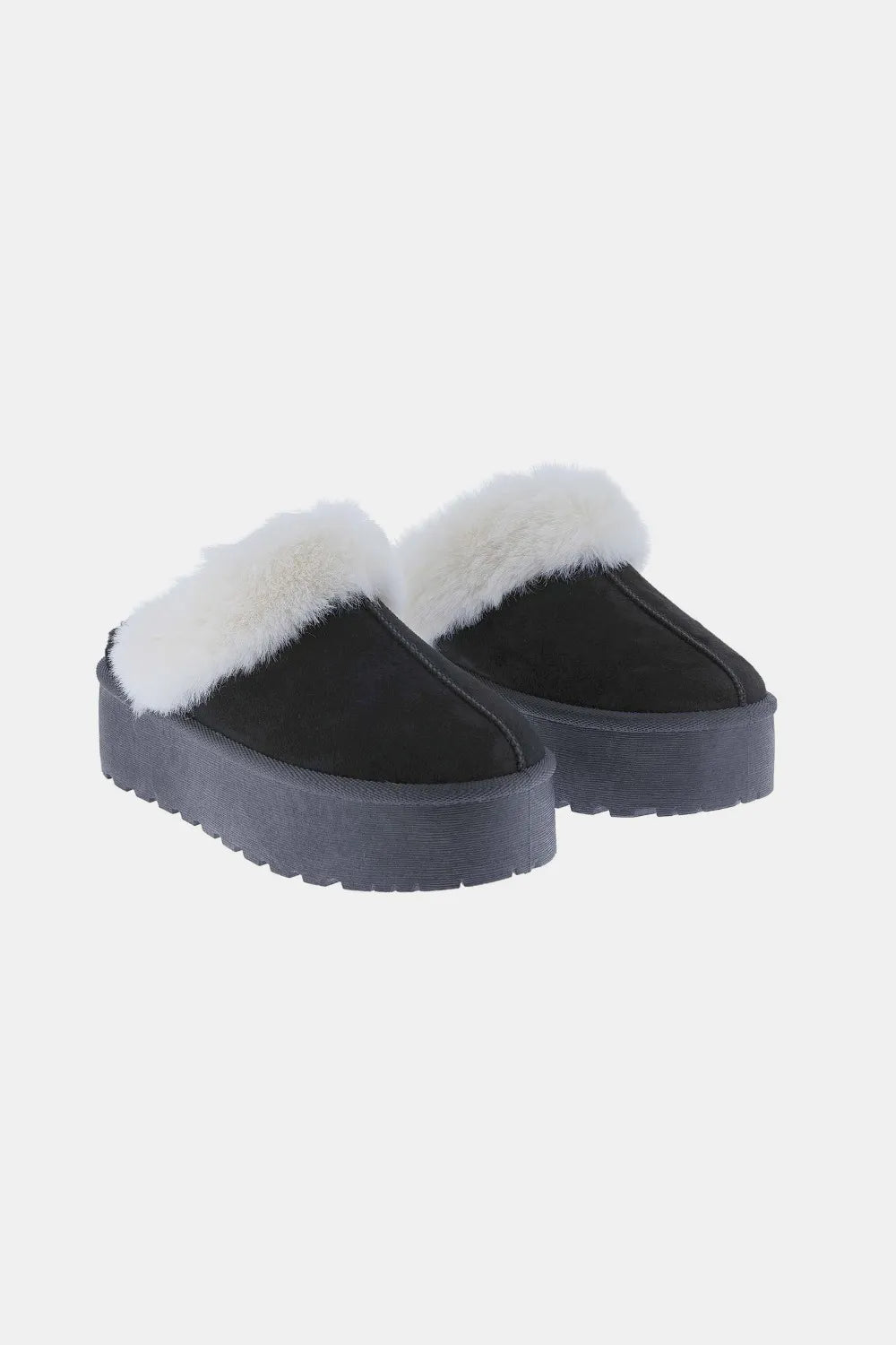 Weeboo Thick Bottom Fur Trim Snow Slippers - Premium Bottoms from Trendsi - Just $26.20! Shop now at Handbags Specialist Headquarter