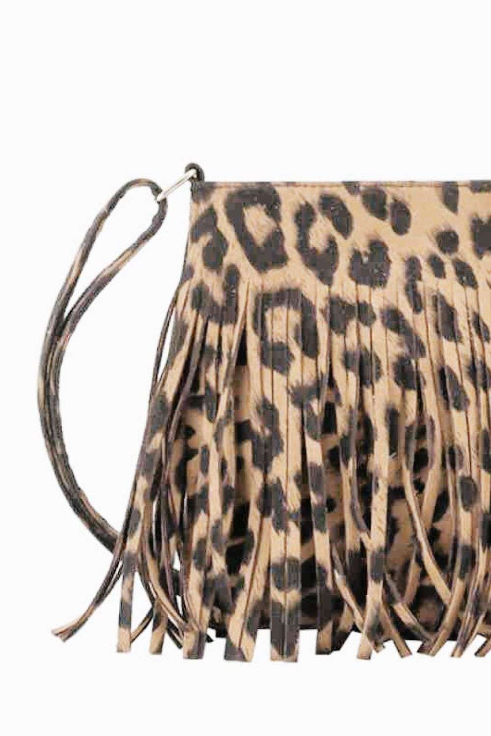 Adored PU Leather Crossbody Bag with Fringe - Premium Crossbody Bag from Trendsi - Just $26.99! Shop now at Handbags Specialist Headquarter