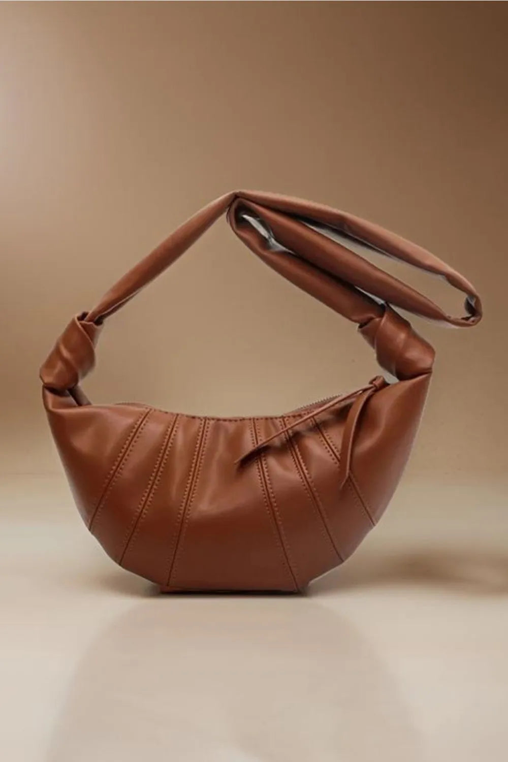 Zenana Vegan Leather Croissant Crossbody Bag - Premium Crossbody Bag from Trendsi - Just $31.99! Shop now at Handbags Specialist Headquarter