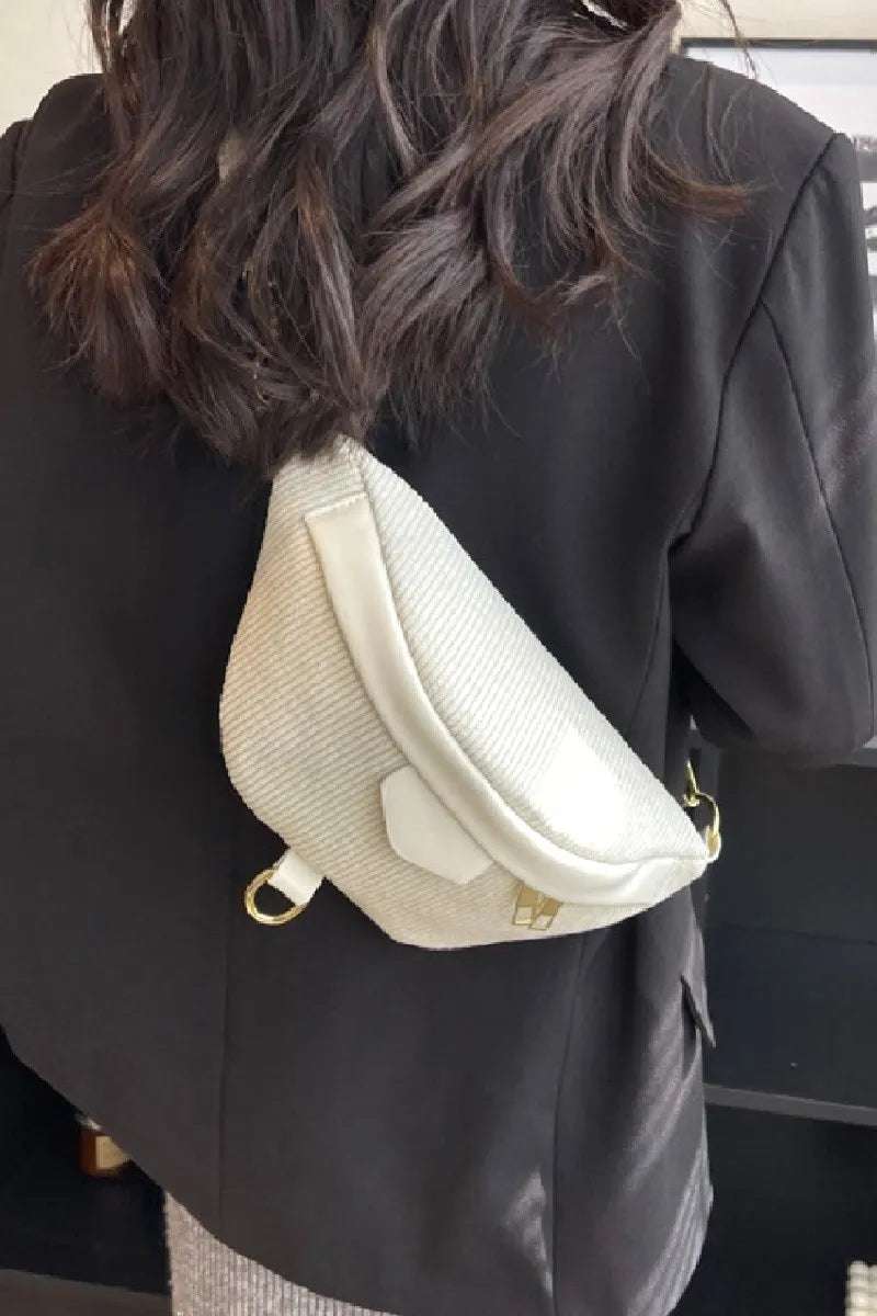 Zenana Corduroy Crossbody Bag with Removable Strap - Premium Crossbody Bag from Trendsi - Just $32.99! Shop now at Handbags Specialist Headquarter