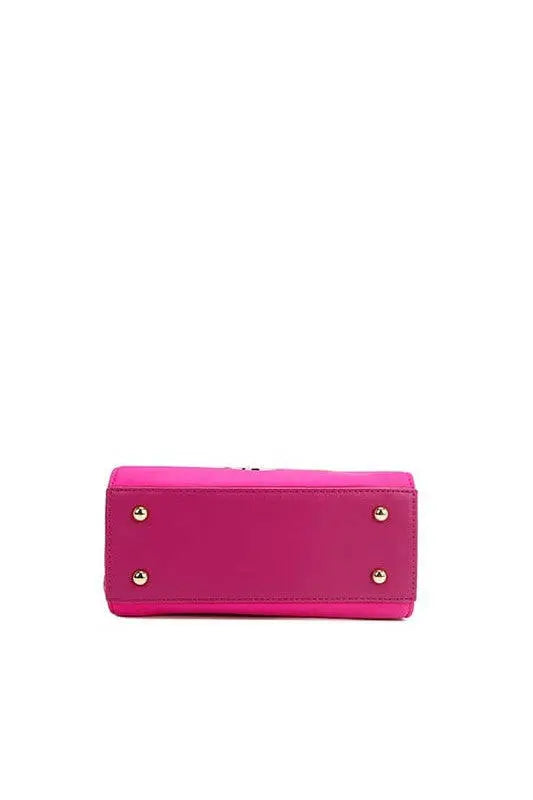 Nicole Lee USA Color Patch Handbag with Top Handle.