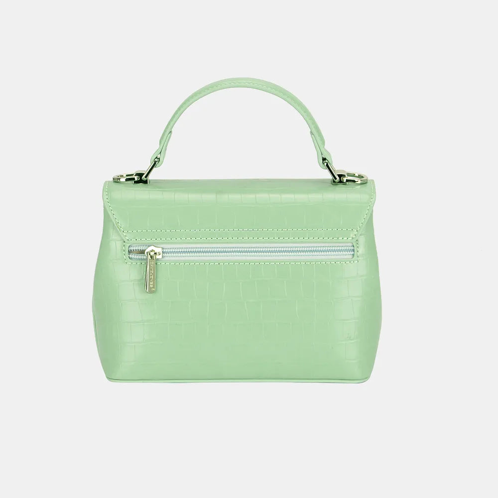 David Jones Texture PU Leather Handbag - Premium Tote Bag from Trendsi - Just $40.99! Shop now at Handbags Specialist Headquarter
