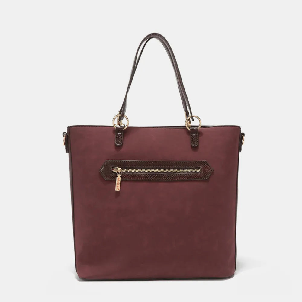 Nicole Lee USA Metallic Stitching Embroidery Inlaid Rhinestone Tote Bag - Premium Tote Bag from Trendsi - Just $64.99! Shop now at Handbags Specialist Headquarter