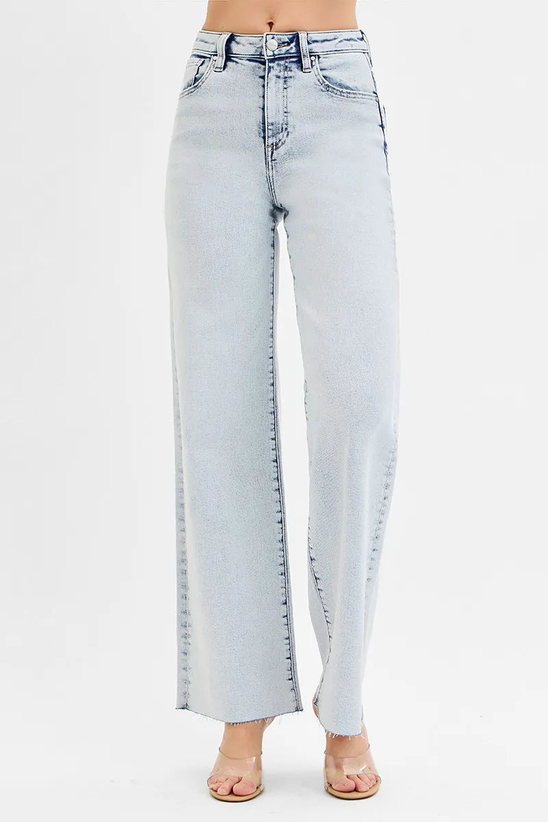 RISEN Full Size High Rise Wide Leg Jeans Plus Size - Premium Women / Jeans & Denim from Trendsi - Just $64.99! Shop now at Handbags Specialist Headquarter