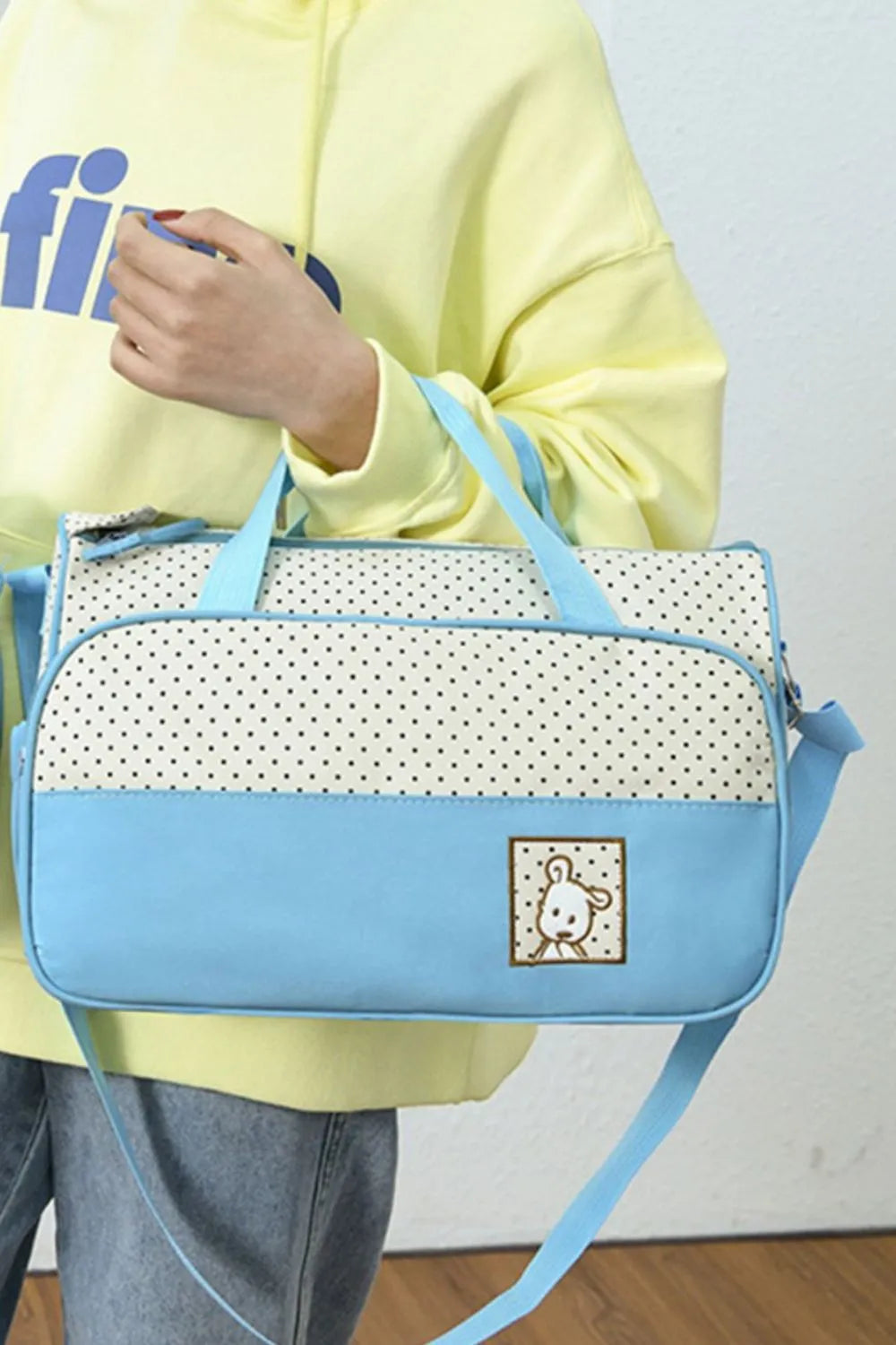 Oxford Cloth Contrast 4 Piece Bag Set - Premium Tote Bag from Trendsi - Just $42.99! Shop now at Handbags Specialist Headquarter