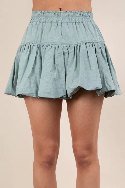 VERY J Bubble Mini Skirt with Inner Shorts - Premium from Trendsi - Just $38.99! Shop now at Handbags Specialist Headquarter