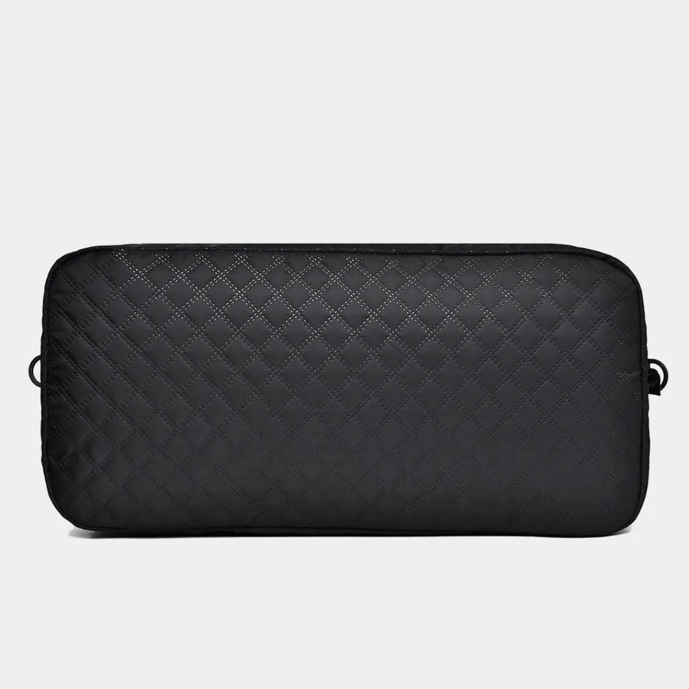 Diamond Grid Oxford Cloth Oversize Travel Bag - Premium travel-bag from Trendsi - Just $44.99! Shop now at Handbags Specialist Headquarter