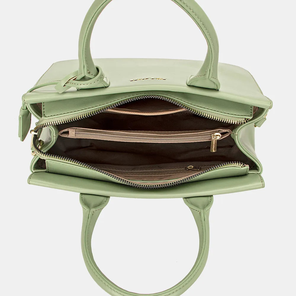 David Jones PU Leather Handbag - Premium Handbags from Trendsi - Just $47.99! Shop now at Handbags Specialist Headquarter
