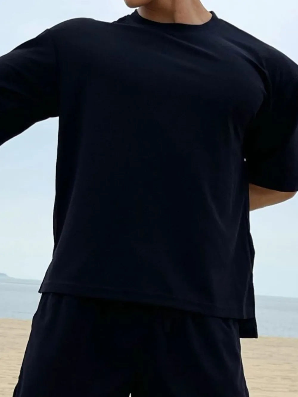 Men's Plus Size Round Neck Half Sleeve T-Shirt - Premium Men's T Shirt from Trendsi - Just $22.76! Shop now at Handbags Specialist Headquarter