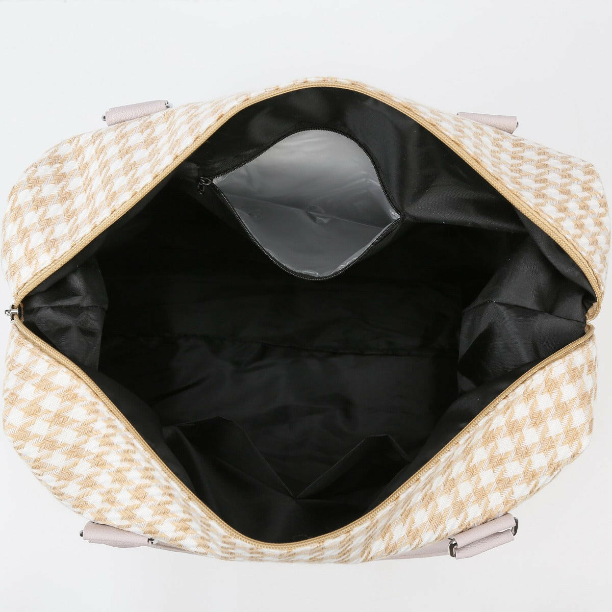 Houndstooth Canvas Travel Bag.