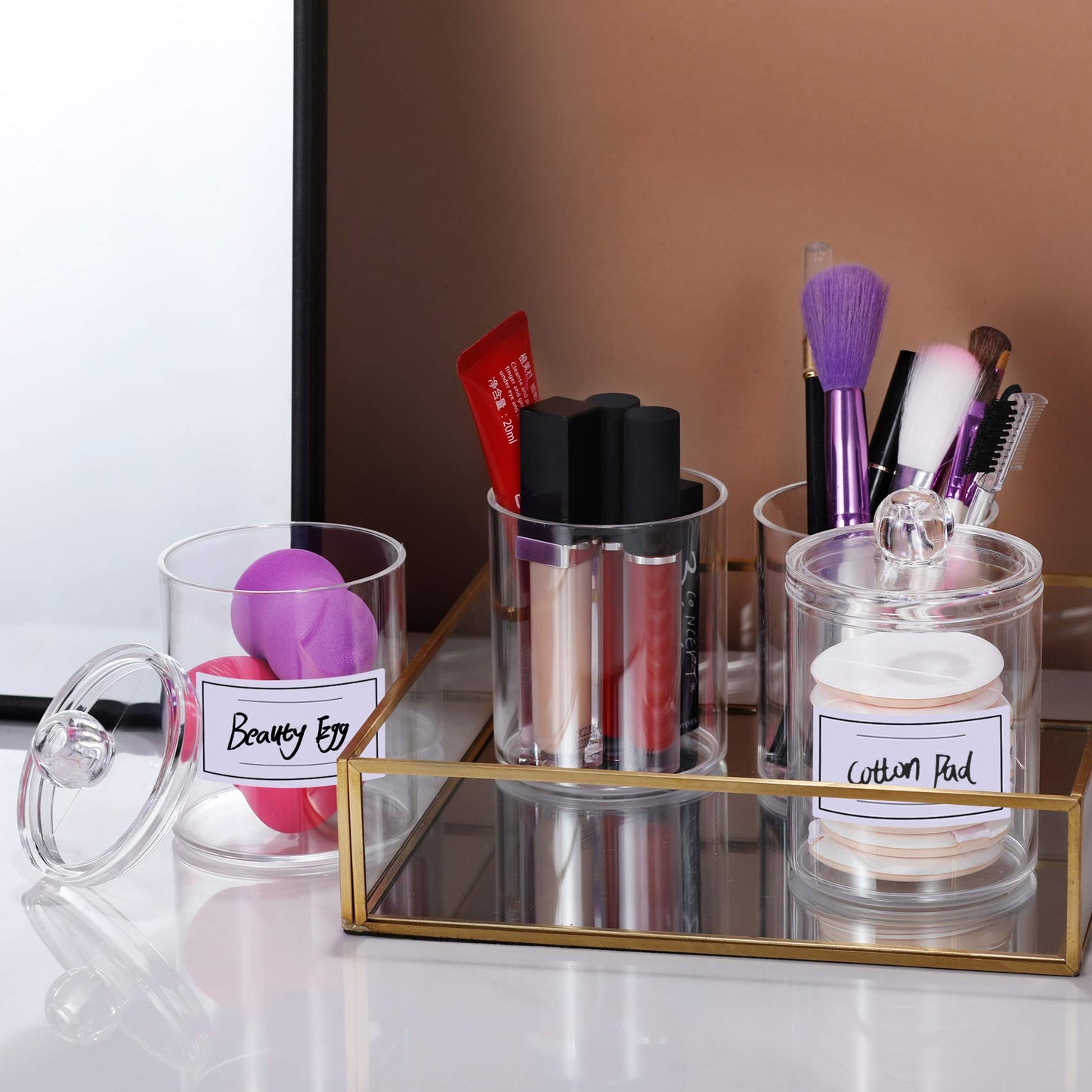 Clear Acrylic Qtip Dispenser Set - 4 Pack - Handbags Specialist Headquarter