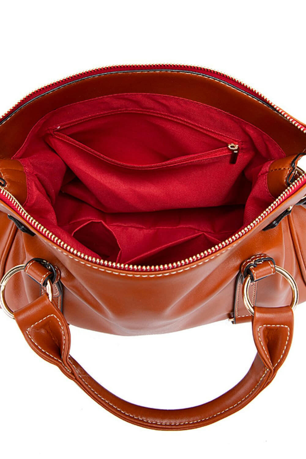 PU Leather Handbag with Tassels.