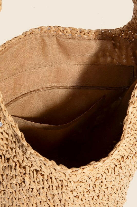 Fame Intricate Braided Hobo Shoulder Bag.