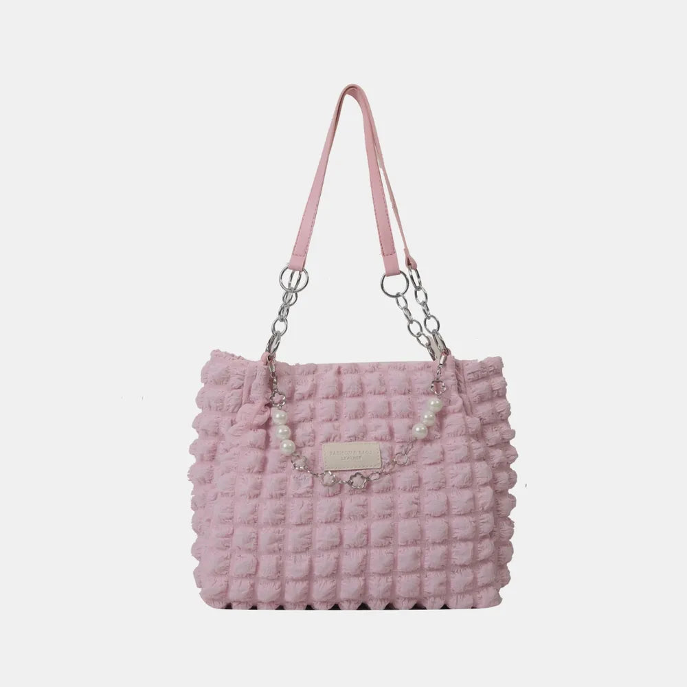 Bubble Textured Tote Bag - Premium Tote Bag from Trendsi - Just $39.99! Shop now at Handbags Specialist Headquarter