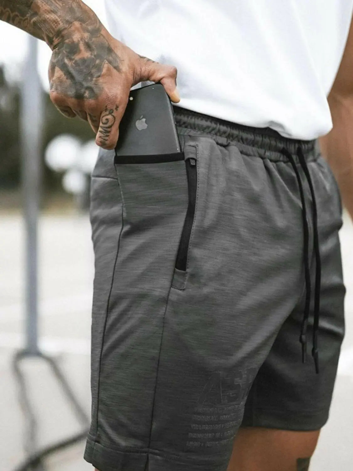 Men's Drawstring Active Shorts with Pockets.