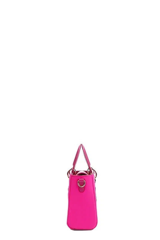 Nicole Lee USA Color Patch Handbag with Top Handle - Premium Tote Bag from Trendsi - Just $73.99! Shop now at Handbags Specialist Headquarter