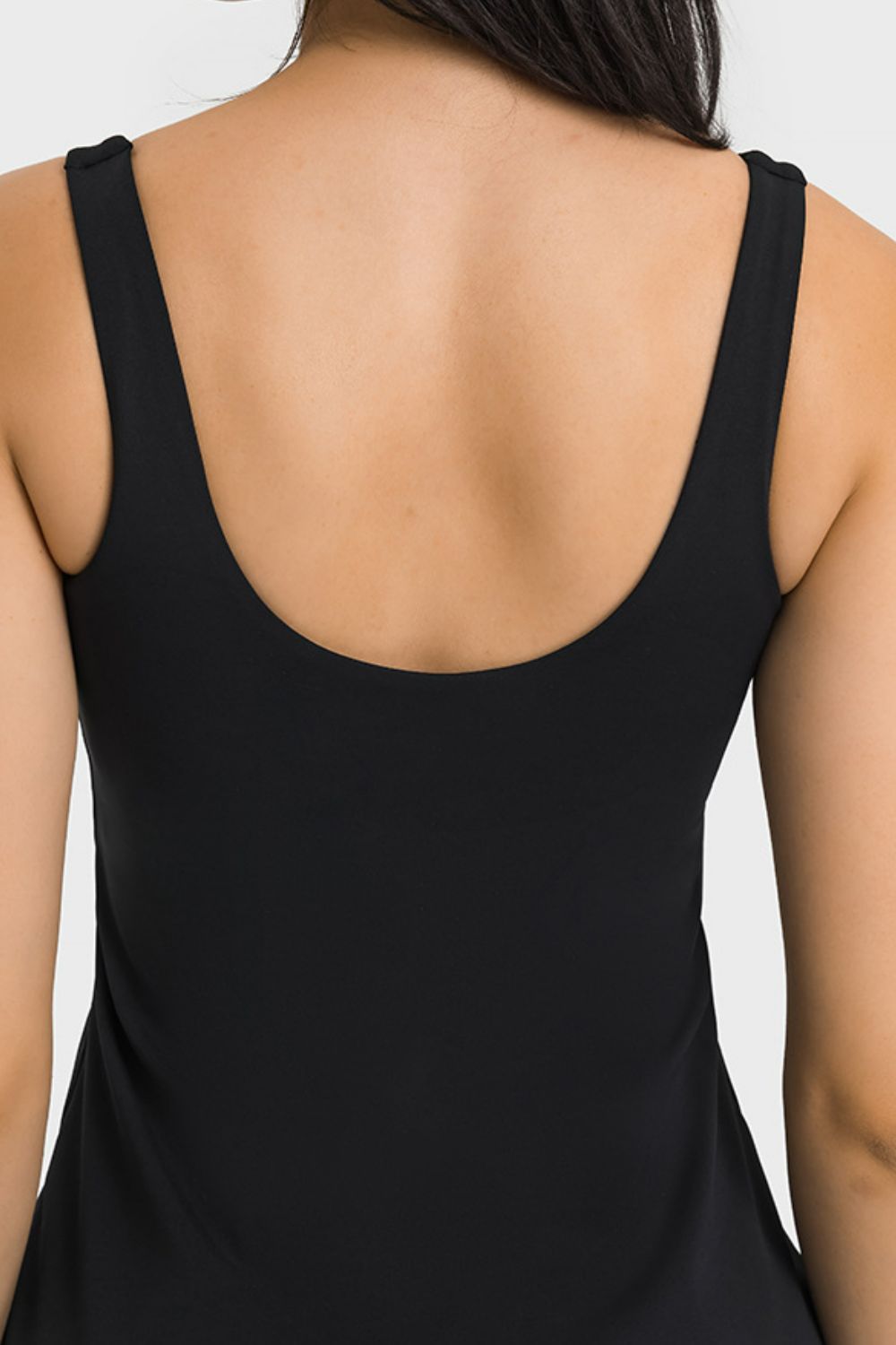Millennia Square Neck Sports Tank Dress with Full Coverage Bottoms - Premium from Trendsi - Just $44.99! Shop now at Handbags Specialist Headquarter
