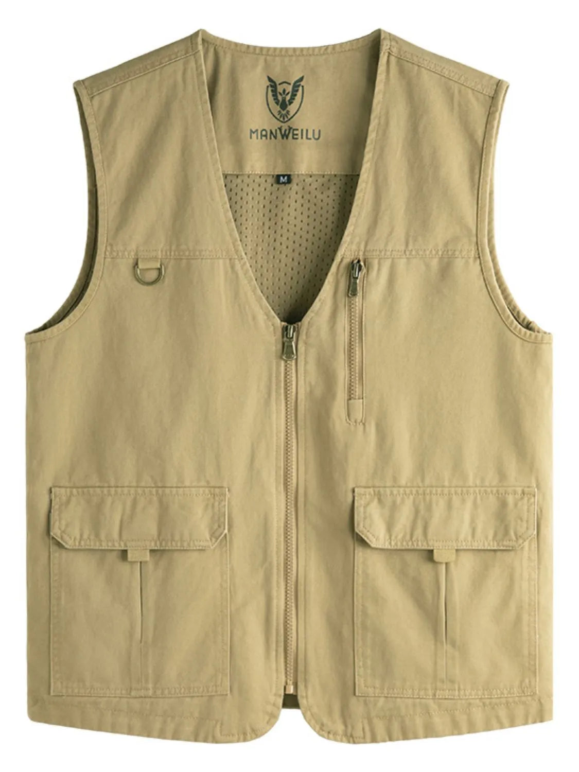 Men's Plus Size Zip Up V-Neck Vest - Premium Men's Zip Up Vest from Trendsi - Just $79.05! Shop now at Handbags Specialist Headquarter