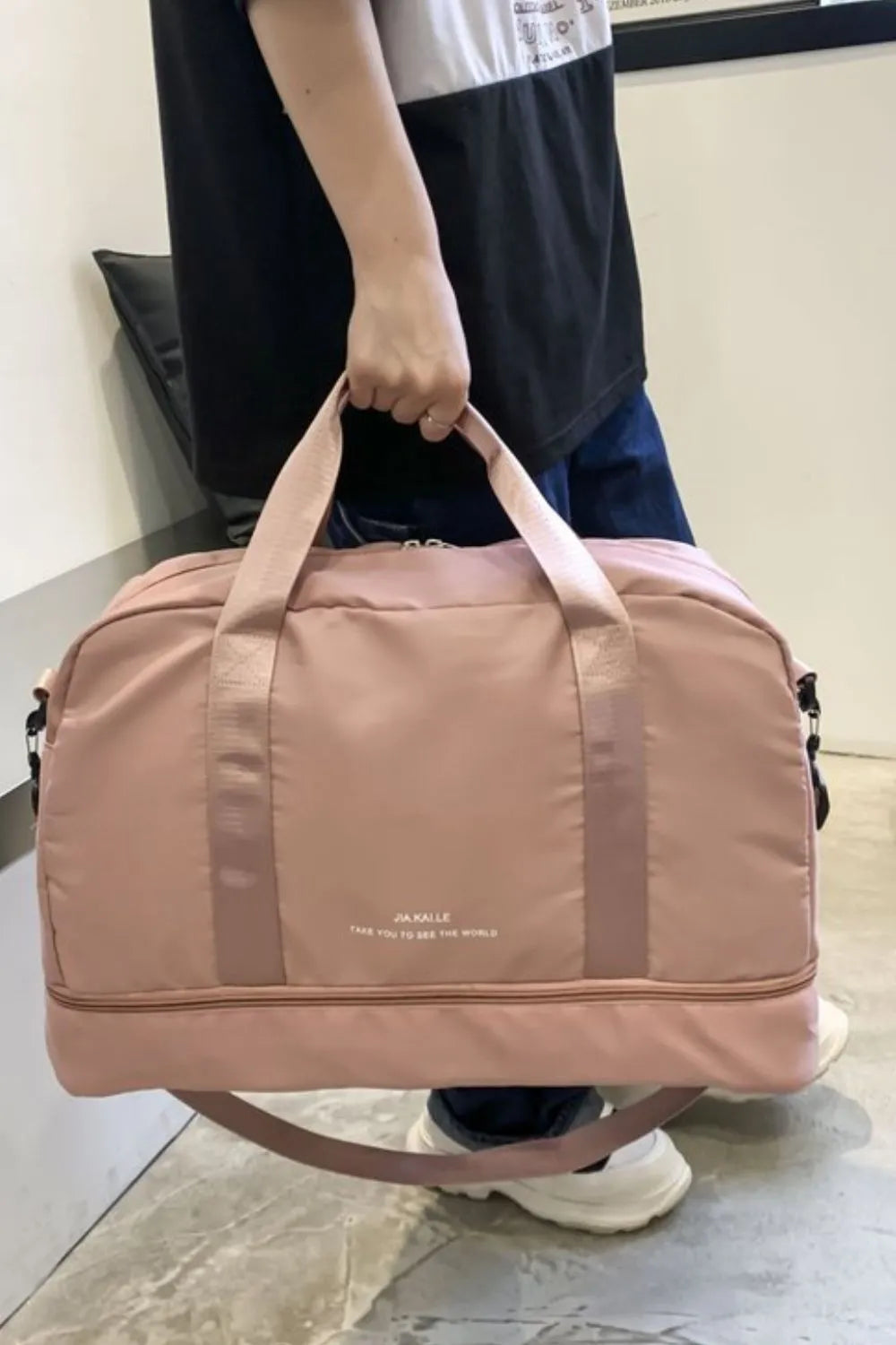 Nylon Dry and Wet Separation Travel Bag - Premium travel-bag from Trendsi - Just $39.99! Shop now at Handbags Specialist Headquarter