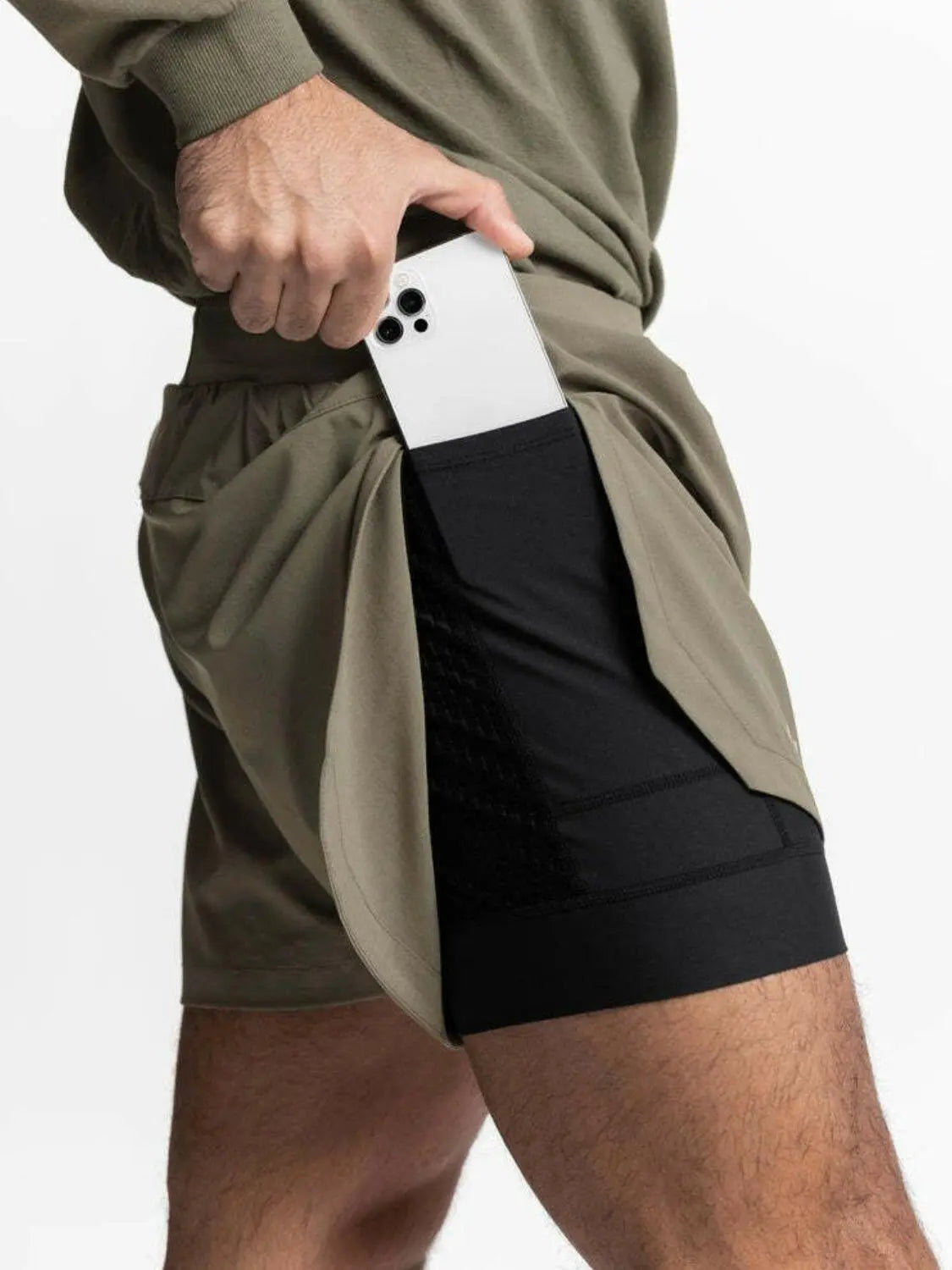 Men's Full Size Elastic Waist Active Shorts Plus Size.