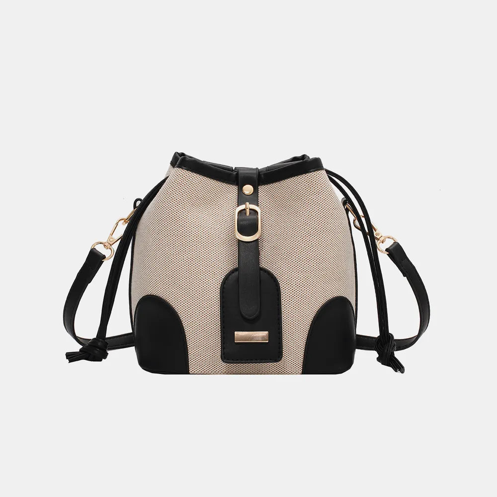 Straw Braided Adjustable Strap Crossbody Bag - Premium Crossbody Bag from Trendsi - Just $38.99! Shop now at Handbags Specialist Headquarter