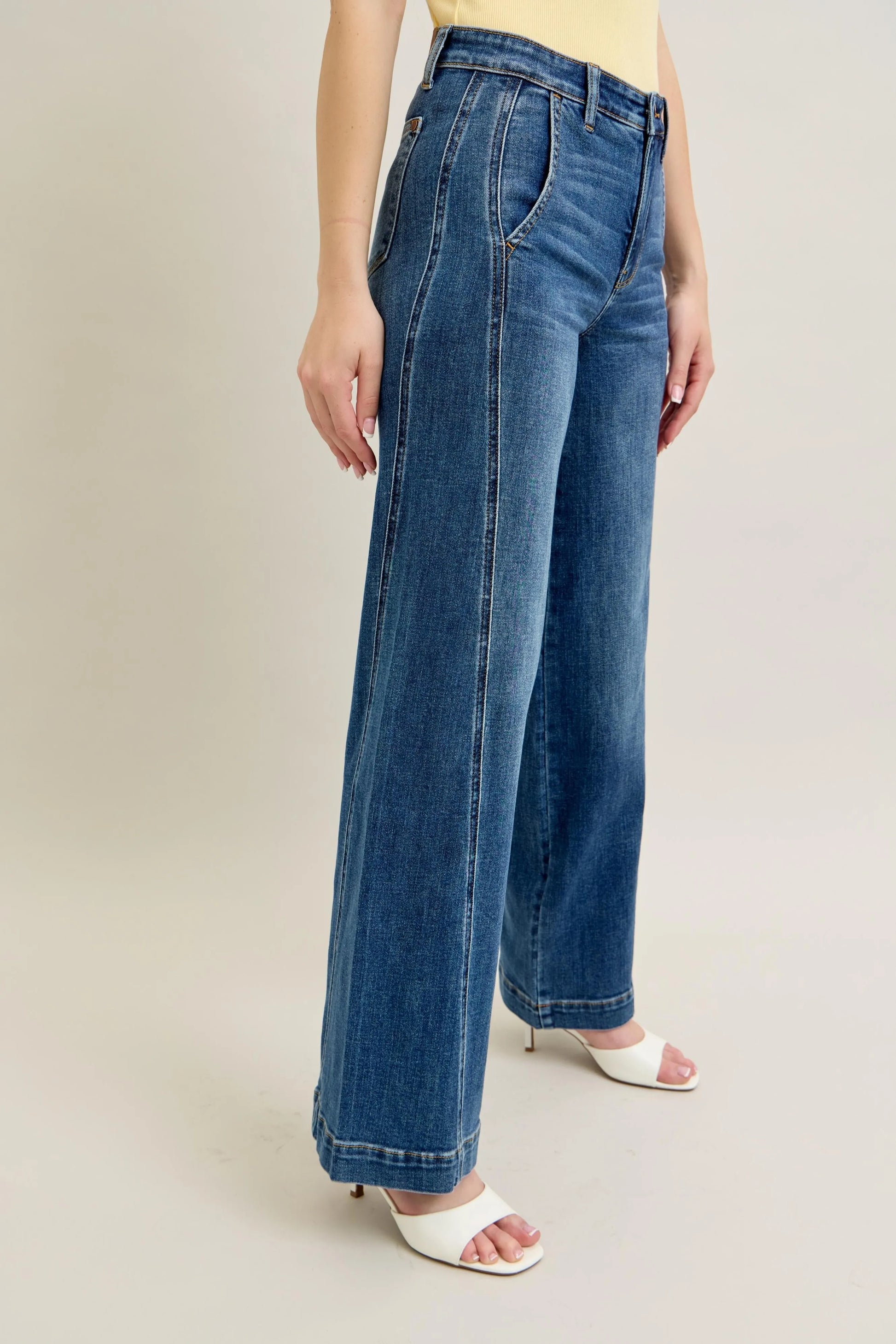 Judy Blue Full Size High Waist Wide Leg Jeans Plus Size - Premium Women / Jeans & Denim from Trendsi - Just $71.99! Shop now at Handbags Specialist Headquarter
