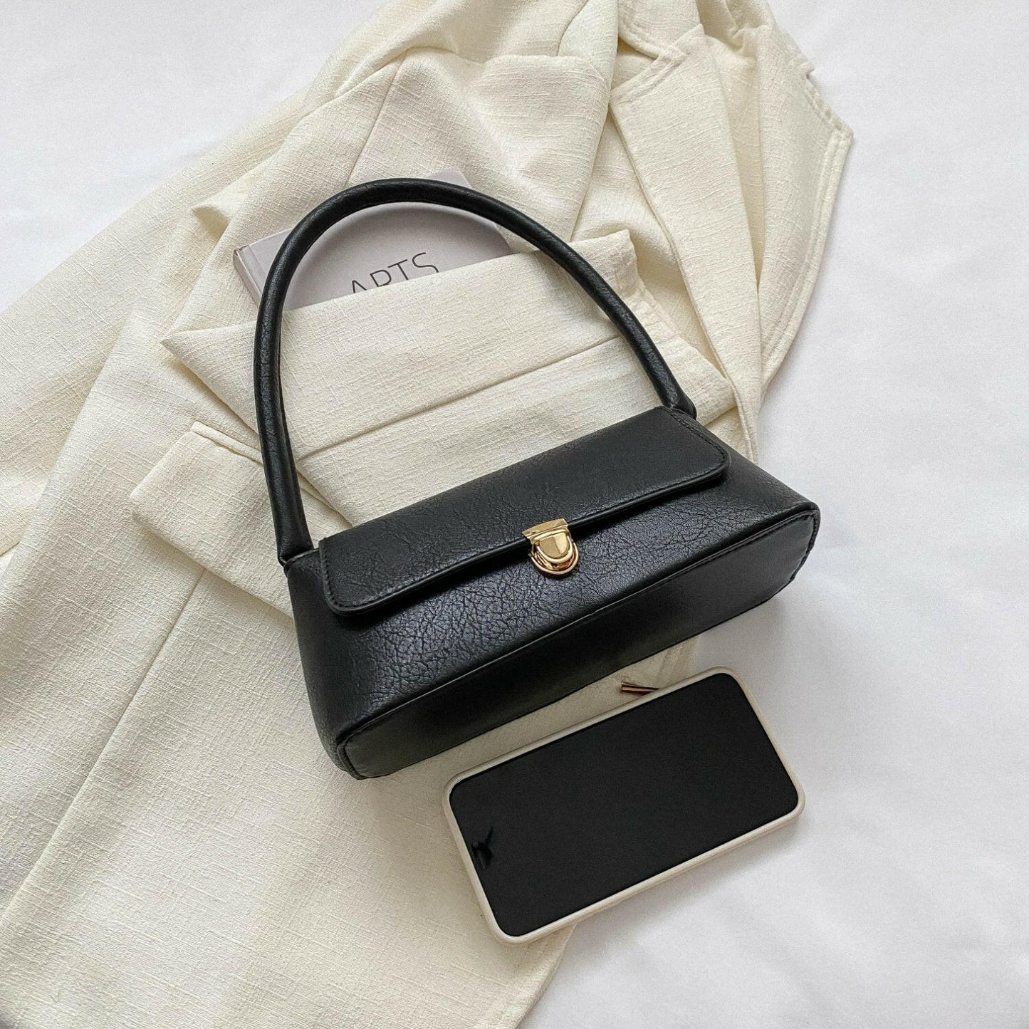 PU Leather Shoulder Bag.