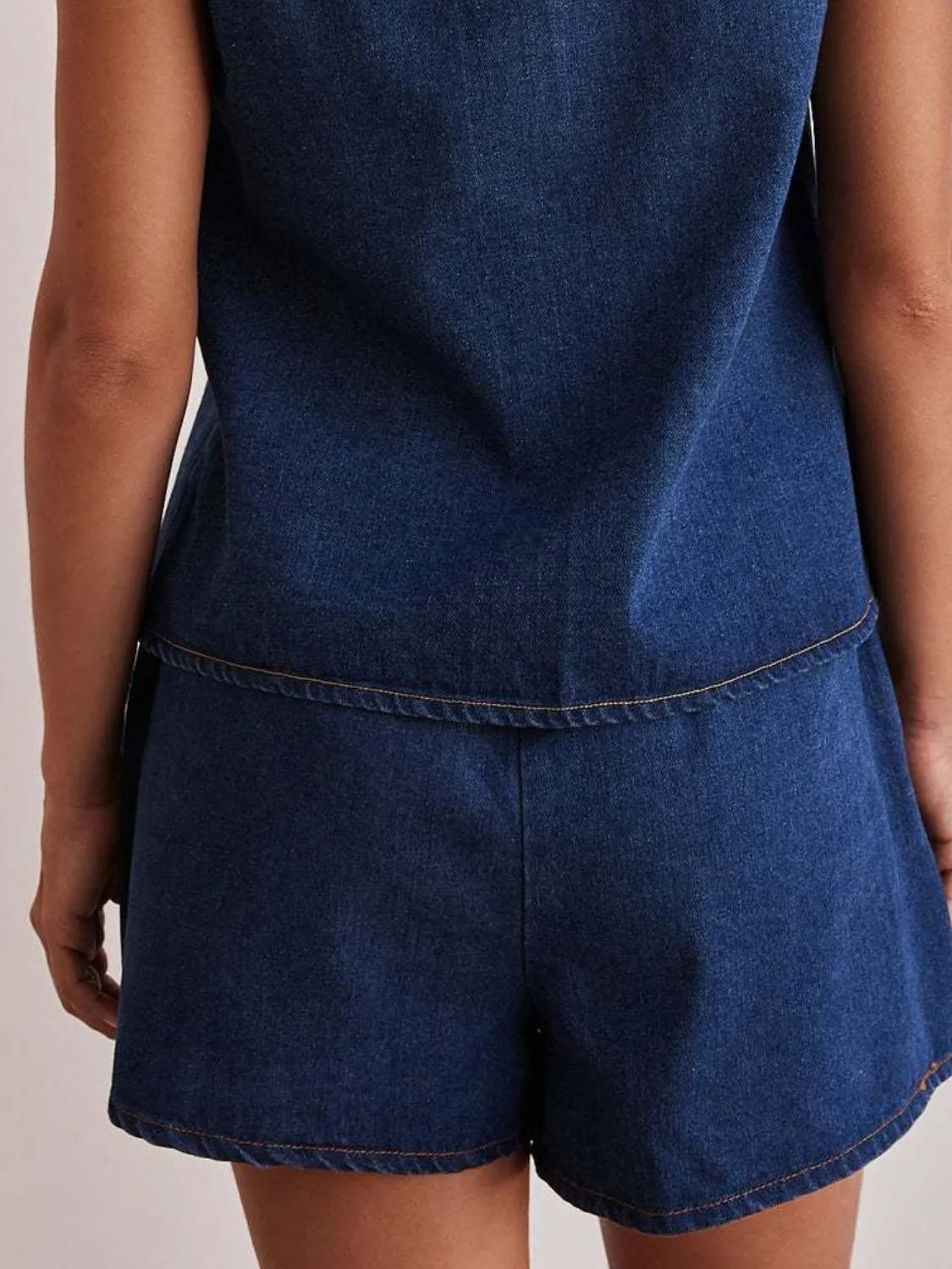Elastic Waist Denim Shorts - Premium Women / Jeans & Denim from Trendsi - Just $24.42! Shop now at Handbags Specialist Headquarter