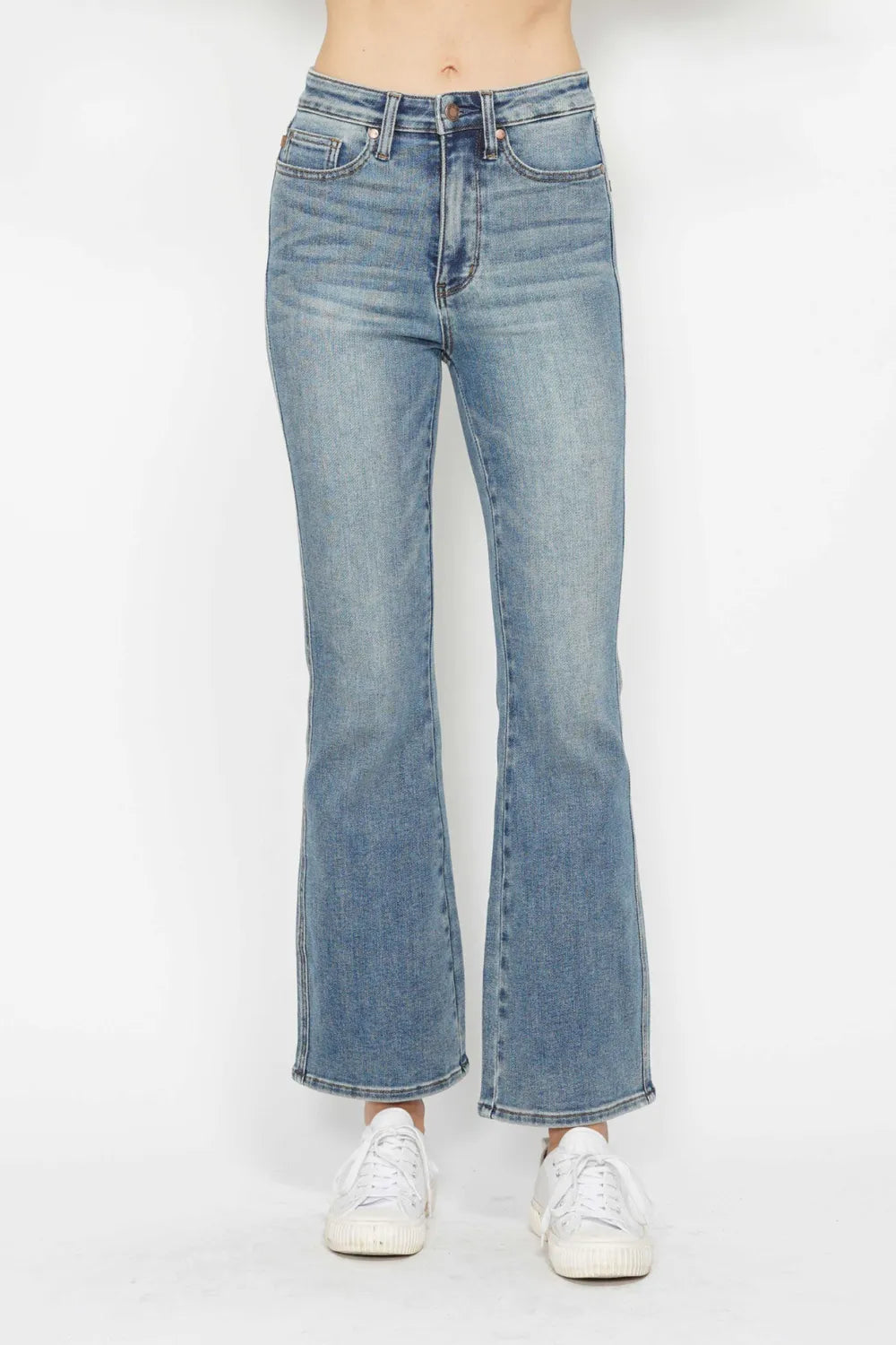 Judy Blue Full Size Tummy Control Back Embroidered Pocketed Bootcut Jeans Plus Size - Premium Women / Jeans & Denim from Trendsi - Just $57.99! Shop now at Handbags Specialist Headquarter