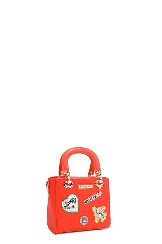 Nicole Lee USA Color Patch Handbag with Top Handle - Premium Tote Bag from Trendsi - Just $73.99! Shop now at Handbags Specialist Headquarter