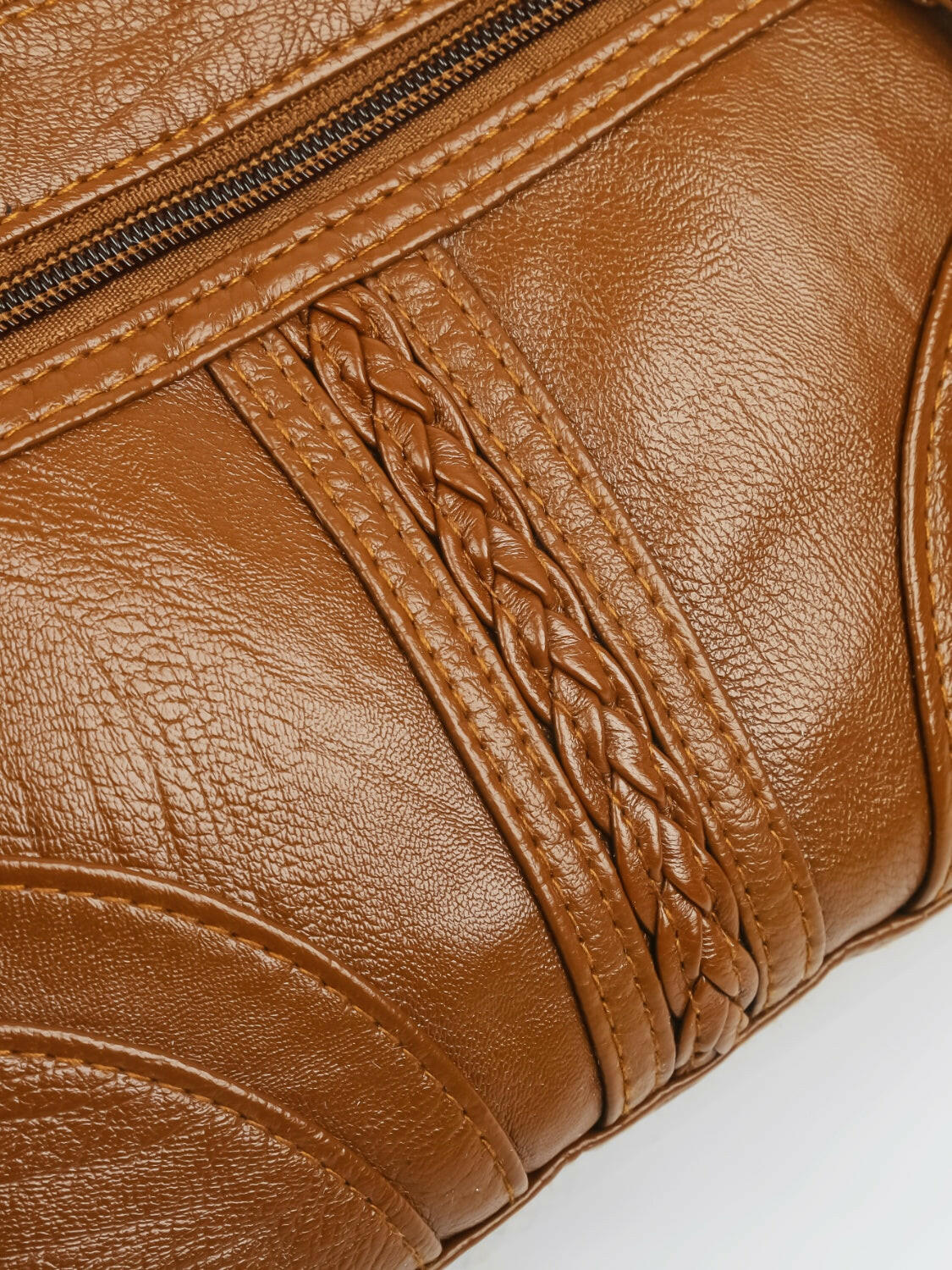 PU Leather Adjustable Strap Shoulder Bag.