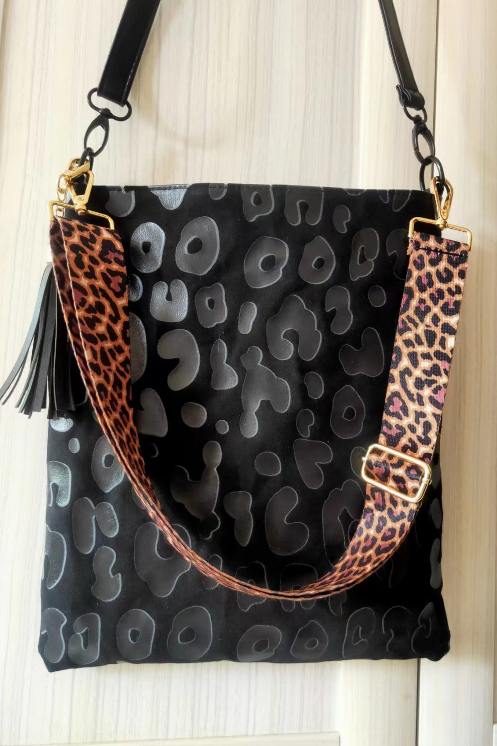 Adored PU Leather Shoulder Bag with Tassel - Premium handbags from Trendsi - Just $32.99! Shop now at Handbags Specialist Headquarter