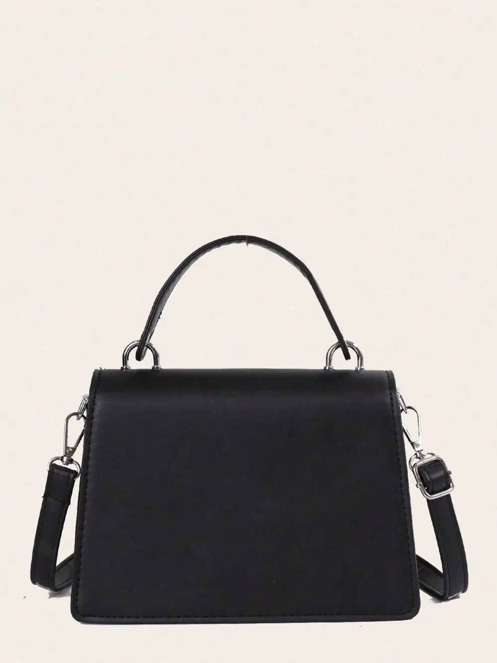 Chain PU Leather Detachable Shoulder Strap Handbag - Premium handbags from Trendsi - Just $31.99! Shop now at Handbags Specialist Headquarter