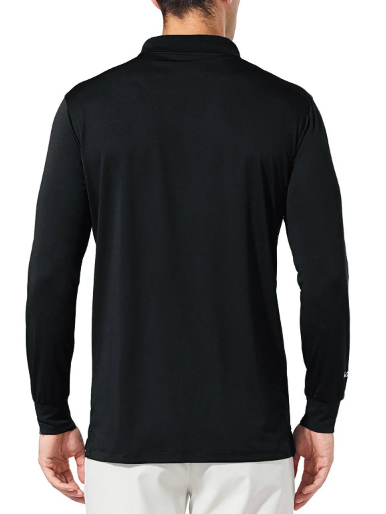 Long Sleeve Collared Neck Polo Shirt - Premium Men's Polo shirt from Trendsi - Just $34.99! Shop now at Handbags Specialist Headquarter