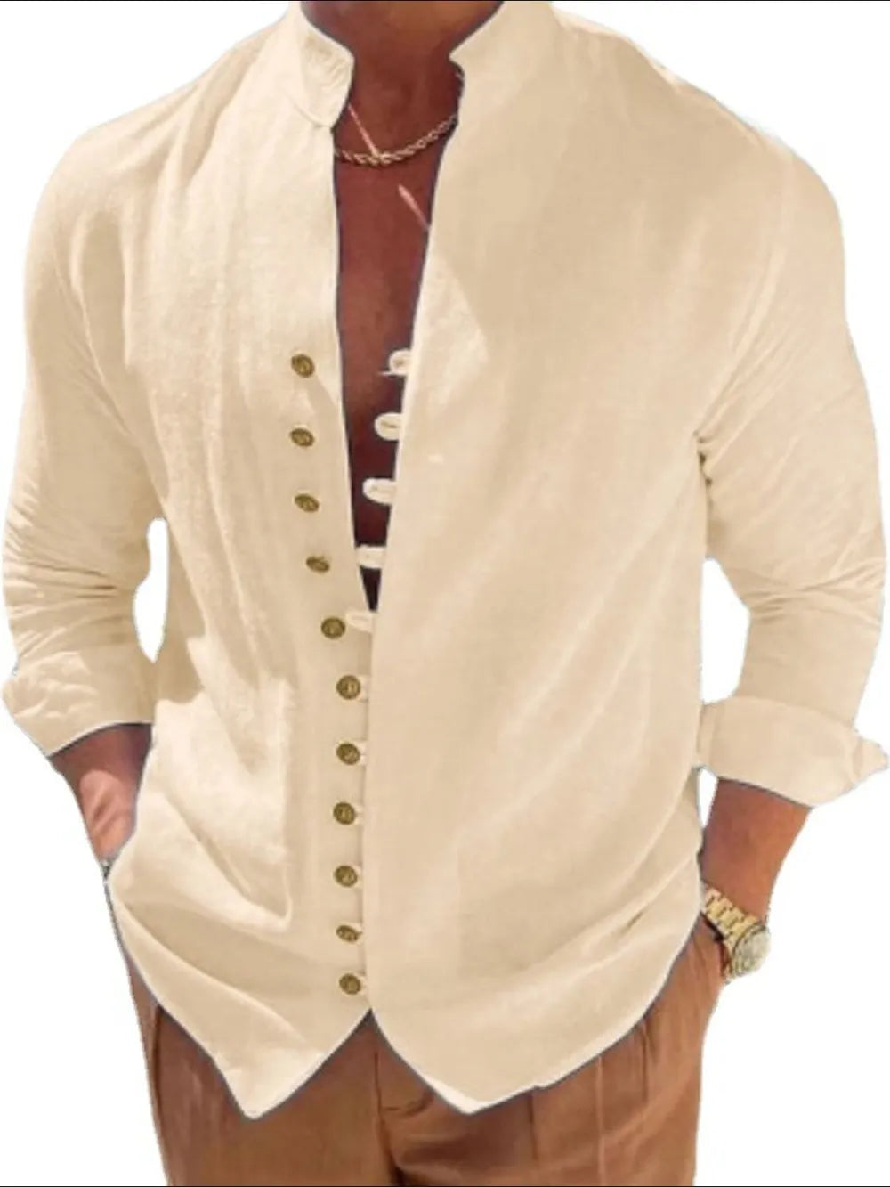 Men's Full Size Button Front Long Sleeve Shirt Plus Size - Premium Men's Shirt's from Trendsi - Just $26.08! Shop now at Handbags Specialist Headquarter