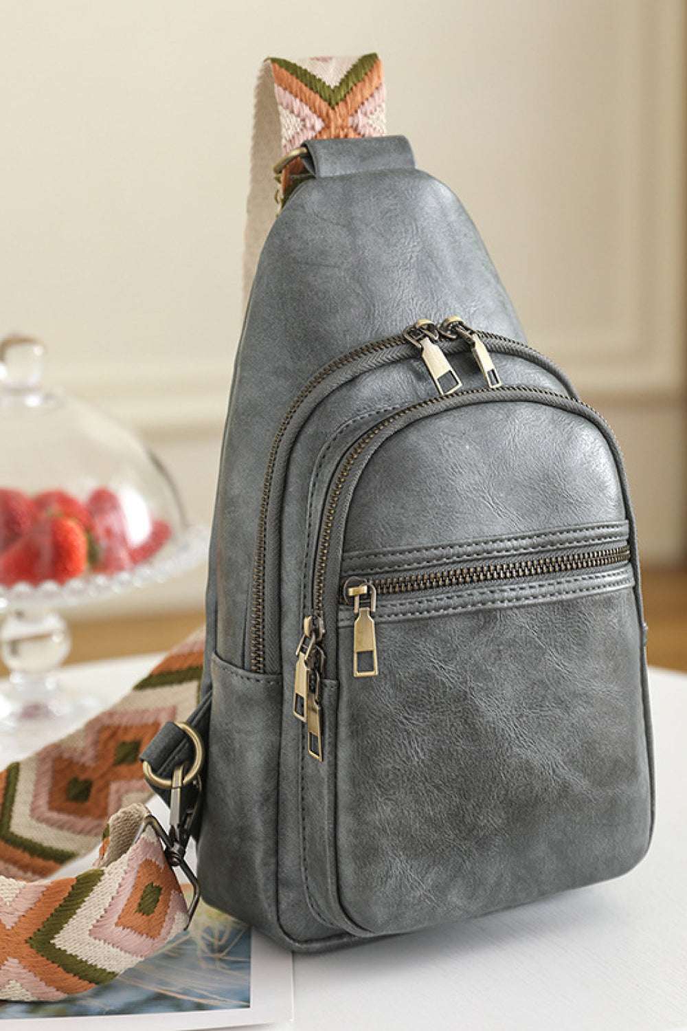 Adored It's Your Time PU Leather Sling Bag - Premium Crossbody Bag from Trendsi - Just $45.99! Shop now at Handbags Specialist Headquarter
