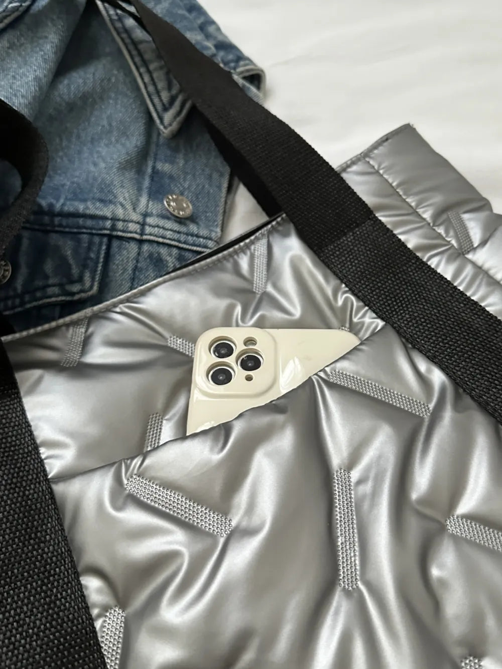 Solid Color Tote Bag with Side Pockets - Premium Tote Bag from Trendsi - Just $39.99! Shop now at Handbags Specialist Headquarter